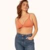 The Busty Nursing Bralette: Terracotta -Livery Store 1 on model front busty maternity bralette terracotta 685ec694 36ba 4a83 aad0 5e3485c9e47b