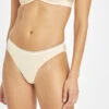 The Mesh Back Bikini: Toasted Almond -Livery Store 1 on model front mesh back bikini toasted almond