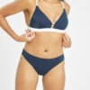 The Swim Bralette: Navy/White -Livery Store 1 on model front swim bralette navy white