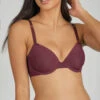 The T-Shirt Bra: Plum -Livery Store 1 on model front tshirt bra plum