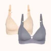 The Spacer Bra Bundle: Toasted Almond/Smoke -Livery Store 1 product flat front the spacer bra bundle multi 49e469a1 88e9 4d24 8b67 80630b192517