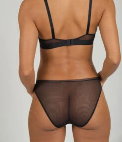 The Mesh Back Bikini: Jet Black -Livery Store 3 on model back mesh back bikini jet black