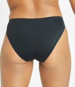 The Swim Bikini Bottom: Jet Black -Livery Store 3 on model back swim bikini bottom jet black