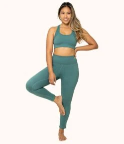 The Active Legging: Harbor Green -Livery Store 3 on model front2 active legging harbor green 435f9f80 e4b4 4de8 a931 21ca7eb7bcd2