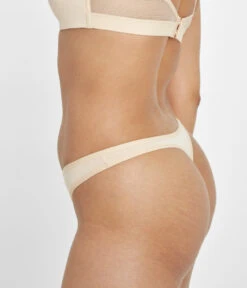 The All-Day Thong 5-Pack: Toasted Almond -Livery Store 3 on model side all day thong toasted almond