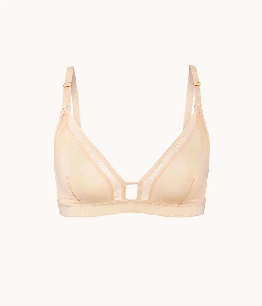 The Mesh Trim Nursing Bralette: Toasted Almond 7 The Mesh Trim Nursing Bralette: Toasted Almond - Image 5