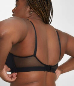 The All-Day Deep V No-Wire: Jet Black -Livery Store 4 on model back all day deep v no wire jet black