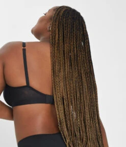 The All-Day T-Shirt Bra: Jet Black -Livery Store 4 on model back all day t shirt bra jet black