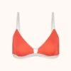 The Swim Bralette: Coral/White
