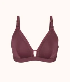 The Busty Nursing Bralette: Plum -Livery Store 4 product flat front busty maternity bralette plum 77ee6104 7b2d 4a2b af95 3845147a3330