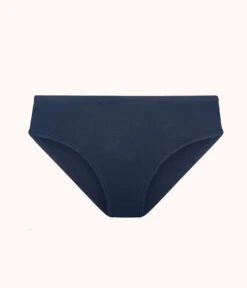 The Swim High Waist Bikini Bottom: Navy -Livery Store 4 product flat front high waist bikini navy 234cd6f8 daa4 4bc9 a472 463f99e25136