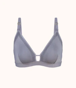 The Mesh Trim Nursing Bralette: Smoke -Livery Store 4 product flat front mesh trim maternity bralette smoke 1fa1ae16 af02 478b b183 10b0bd9a12d3