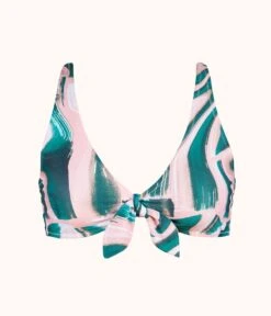 The Swim Plunge Bralette: Paint Brush 10 The Swim Plunge Bralette: Paint Brush -Livery Store 4 product flat front plunge bralette paint brush print