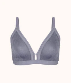 The Smooth Lace Busty Bralette: Smoke -Livery Store 4 product flat front smooth lace busty bralette smoke d850cf8e 40b0 46d1 823a 999c51e4cff3