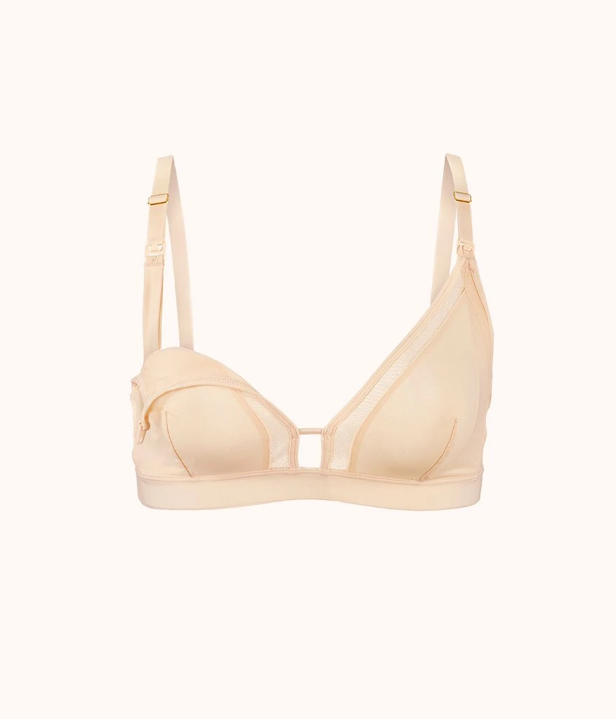 The Mesh Trim Nursing Bralette: Toasted Almond 8 The Mesh Trim Nursing Bralette: Toasted Almond - Image 6