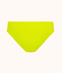 The Swim Ruched High Waist Bikini Bottom: Electric Lime -Livery Store 5 product flat back ruched high waist bikini electric lime