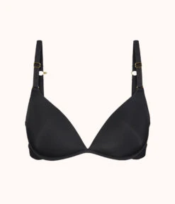 The Deep V No-Wire Push-Up: Jet Black -Livery Store 5 product flat front deep v no wire push up jet black f7dc479d cda6 46d9 8019 d9e4533fe398