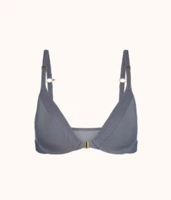 The Front Close No-Wire Bra: Smoke -Livery Store 5 product flat front front close no wire bra smoke 98997f22 f142 4e93 a5b5 a44c1c4a38d4