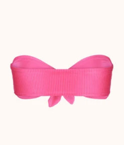 The Swim Ribbed Tie-Front Bandeau: Magenta -Livery Store 6 product flat back ribbed tie front bandeau magenta b4ca4223 90b2 4559 9f13 1abef5113110