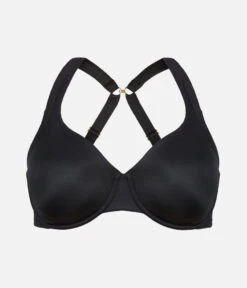 The Minimizer Bra: Jet Black -Livery Store 6 product flat front1 minimizer jet black