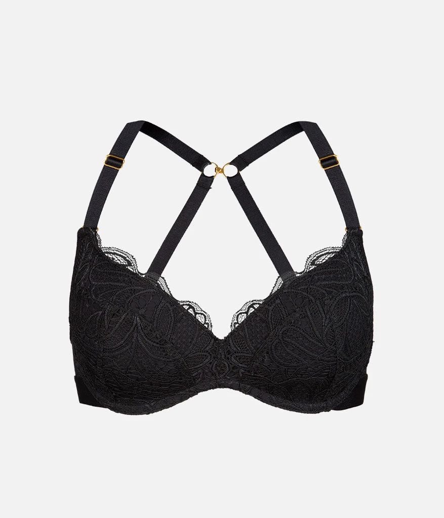 The Lace No-Wire Push-Up: Jet Black - Image 7