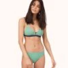 The Swim Bralette: Mint/Navy -Livery Store on model front bralette mint navy b857c8fb ebfc 49b7 a535 d2544df08463