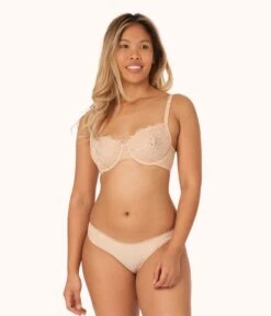 The Palm Lace Bikini: Toasted Almond