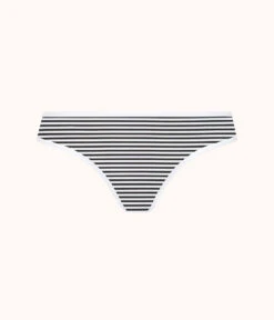 The Cotton Thong: Black/White Mini Stripe -Livery Store product flat front cotton thong stripe 5eb081bd a5e7 4f77 be47 f522e6753b3a