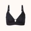 The Deco Mesh Bralette: Jet Black -Livery Store product flat front deco mesh bralette jet black 22b2b430 86d7 4949 9008 8b88224399d8