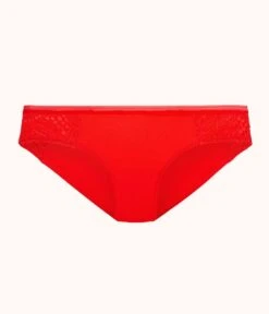 The Palm Lace Bikini: Tomato Red -Livery Store product flat front palm lace bikini tomato 107ff042 0fc4 45e6 a689 6b8c664a0532