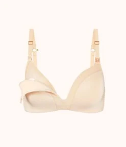 The No-Wire Nursing Bra: Toasted Almond 15 The No-Wire Nursing Bra: Toasted Almond -Livery Store product flat front1 no wire maternity toasted almond 64078d20 fc27 44ea 938d c2a6657f532d