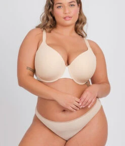 The T-Shirt Bra: Toasted Almond -Livery Store sizeswap 38DDD 1 front tshirt bra toasted almond